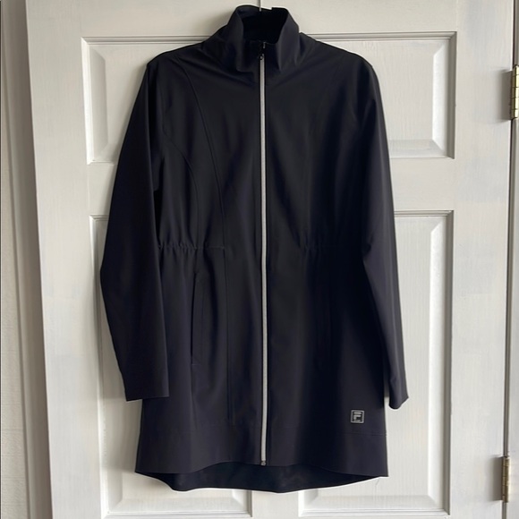 Fila Jackets & Blazers - Fila Black Trench Coat with Stand-Up Collar